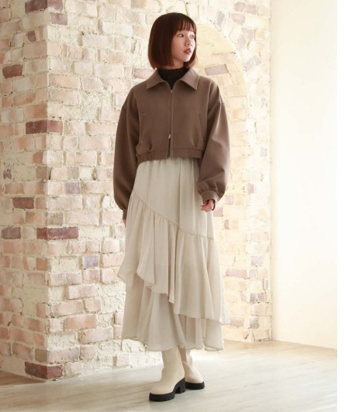 archives（アルシーヴ）の「Ｗｚｉｐショートブルゾン（ブルゾン・レディース・モカ/ブラック/アイボリー・MEDIUM）」の20枚目の写真