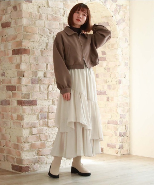 archives（アルシーヴ）の「Ｗｚｉｐショートブルゾン（ブルゾン・レディース・モカ/ブラック/アイボリー・MEDIUM）」の21枚目の写真