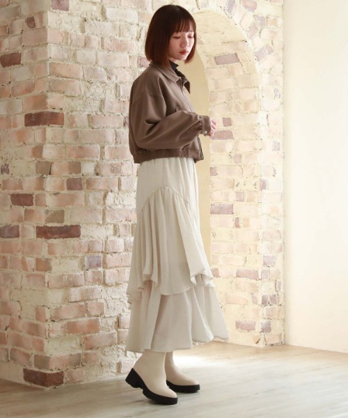 archives（アルシーヴ）の「Ｗｚｉｐショートブルゾン（ブルゾン・レディース・モカ/ブラック/アイボリー・MEDIUM）」の22枚目の写真