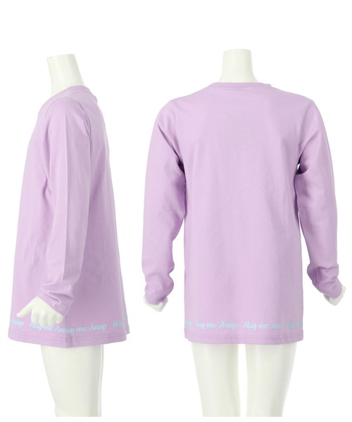 ANAP kids（アナップキッズ）の「バタフライプリントチュニックロンT長袖Tシャツ（Tシャツ/カットソー・キッズ・ホワイト/ラベンダー/サックスブルー・110cm/130cm/100cm/120cm）」の10枚目の写真