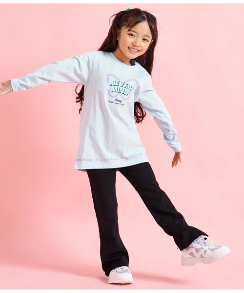 ANAP kids（アナップキッズ）の「バタフライプリントチュニックロンT長袖Tシャツ（Tシャツ/カットソー・キッズ・ホワイト/ラベンダー/サックスブルー・110cm/130cm/100cm/120cm）」の9枚目の写真