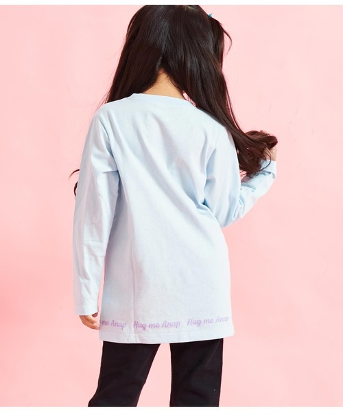 ANAP kids（アナップキッズ）の「バタフライプリントチュニックロンT長袖Tシャツ（Tシャツ/カットソー・キッズ・ホワイト/ラベンダー/サックスブルー・110cm/130cm/100cm/120cm）」の7枚目の写真