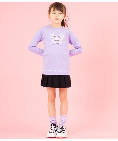 ANAP kids（アナップキッズ）の「バタフライプリントチュニックロンT長袖Tシャツ（Tシャツ/カットソー・キッズ・ホワイト/ラベンダー/サックスブルー・110cm/130cm/100cm/120cm）」の15枚目の写真