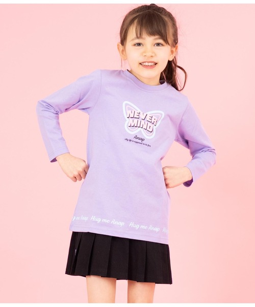 ANAP kids（アナップキッズ）の「バタフライプリントチュニックロンT長袖Tシャツ（Tシャツ/カットソー・キッズ・ホワイト/ラベンダー/サックスブルー・110cm/130cm/100cm/120cm）」の14枚目の写真