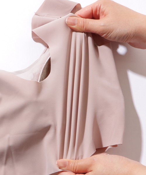 Lace Ladies（レースレディース）の「リボン付き ボタニカル柄 レース ドッキング ノンワイヤー ブラ ナイトブラ（ナイトブラ・レディース・ピンク/ベージュ/ブルーグレー/ブラック・XXL/XL/L/M）」の20枚目の写真