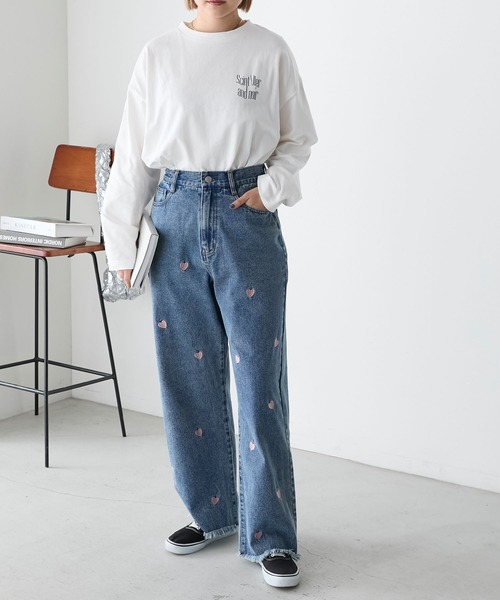forksy.(フォルクシー)の「【forksy.】アソートグラフィックバックプリントロンT(Tシャツ/カットソー・レディース・ブラック/ラベンダー/オートミール/オフホワイト・FREE)」の9枚目の写真