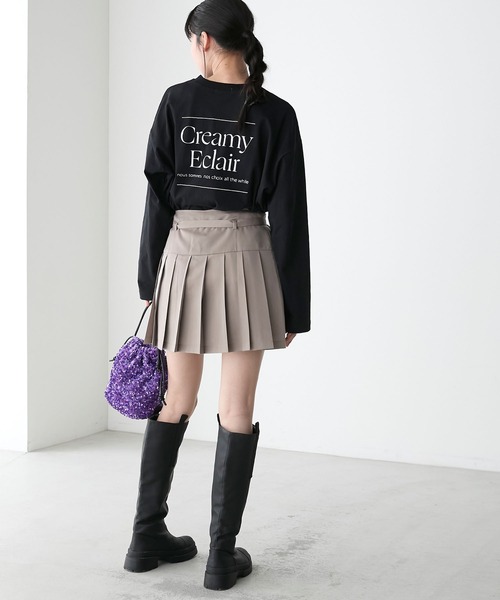 forksy.(フォルクシー)の「【forksy.】アソートグラフィックバックプリントロンT(Tシャツ/カットソー・レディース・ブラック/ラベンダー/オートミール/オフホワイト・FREE)」の14枚目の写真