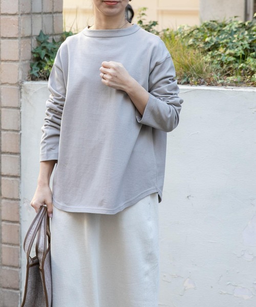 FORK&SPOON（フォークアンドスプーン）の「FORK&SPOON　ボトルネックロングスリーブTシャツ（Tシャツ/カットソー・レディース・ブラック/オフホワイト/ベージュ系その他・1）」の3枚目の写真