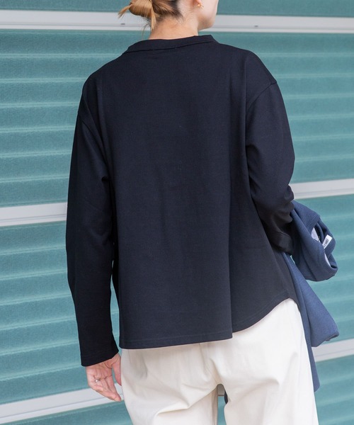 FORK&SPOON（フォークアンドスプーン）の「FORK&SPOON　ボトルネックロングスリーブTシャツ（Tシャツ/カットソー・レディース・ブラック/オフホワイト/ベージュ系その他・1）」の19枚目の写真