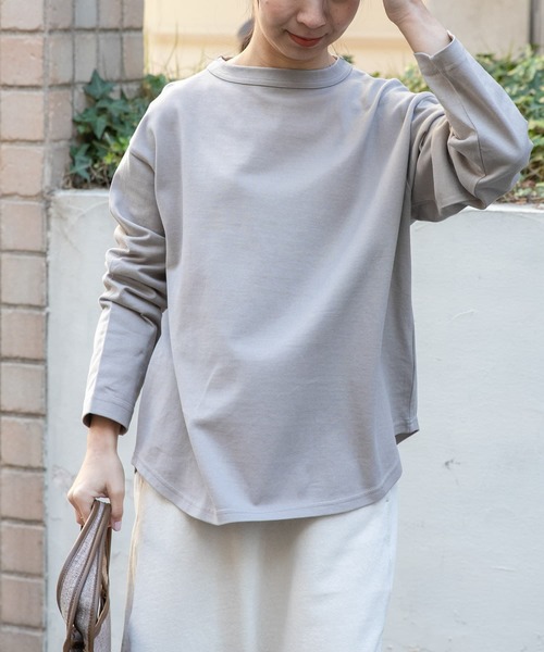 FORK&SPOON（フォークアンドスプーン）の「FORK&SPOON　ボトルネックロングスリーブTシャツ（Tシャツ/カットソー・レディース・ブラック/オフホワイト/ベージュ系その他・1）」の16枚目の写真