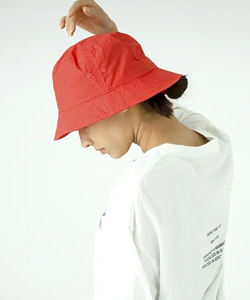 SUBLIME（サブライム）の「SUBLIME/サブライム LIGHT BUCKET HAT / ライト バケットハット（ハット・レディース・マスタード/ピンク/グリーン/ブラック/オリーブ/ナチュラル/チャコールグレー/ブルー・ONE SIZE）」の8枚目の写真
