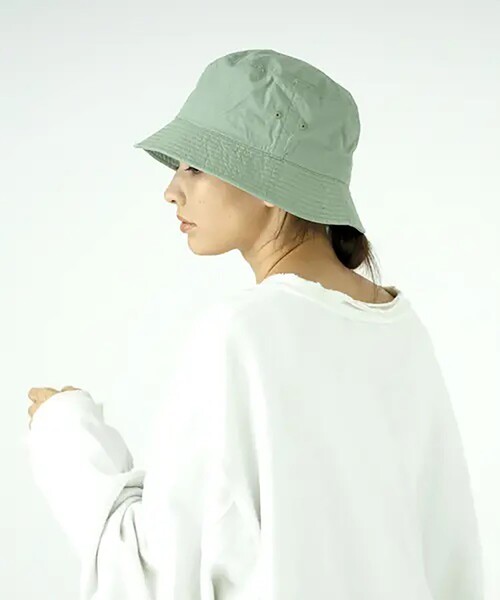 SUBLIME（サブライム）の「SUBLIME/サブライム LIGHT BUCKET HAT / ライト バケットハット（ハット・レディース・マスタード/ピンク/グリーン/ブラック/オリーブ/ナチュラル/チャコールグレー/ブルー・ONE SIZE）」の6枚目の写真