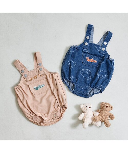 apres les cours(アプレレクール)の「【リンク】tiny bear モチーフ刺繍ベビーサロペット(その他ベビーウェア・キッズ・ベージュ/ブルー・70/80)」の4枚目の写真