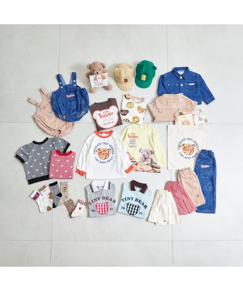 apres les cours(アプレレクール)の「【リンク】tiny bear モチーフ刺繍ベビーサロペット(その他ベビーウェア・キッズ・ベージュ/ブルー・70/80)」の5枚目の写真