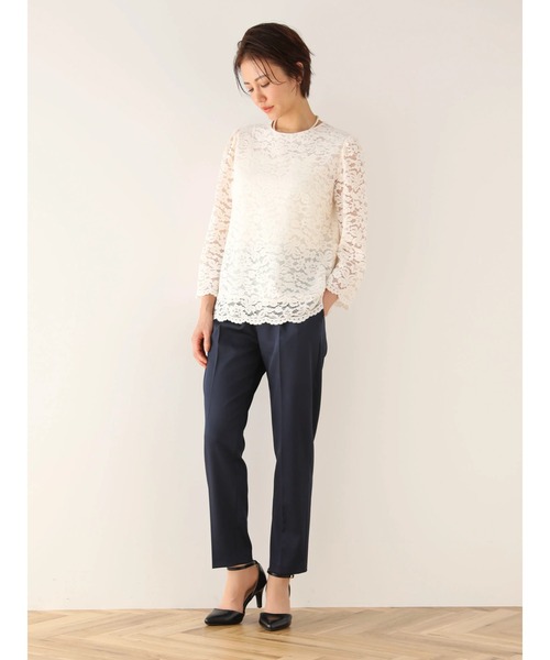 ef-de（エフデ）の「ef-de　タックテーパードパンツ（その他パンツ・レディース・グレイッシュベージュ/ダークネイビー・S/M/L）」の7枚目の写真