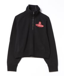 vivienne westwood ベロア ハーフジップ トップス トレーナー ヴィヴィアンウエストウッド / コットンベロアハーフジップ