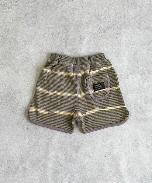 BIG FIELD(ビッグフィールド)の「タイダイワッフルショートパンツ(80~120cm)(その他パンツ・キッズ・グリーン/ベージュ/ネイビー・120/110/100/90/80)」の2枚目の写真