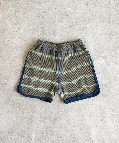 BIG FIELD(ビッグフィールド)の「タイダイワッフルショートパンツ(80~120cm)(その他パンツ・キッズ・グリーン/ベージュ/ネイビー・120/110/100/90/80)」の4枚目の写真