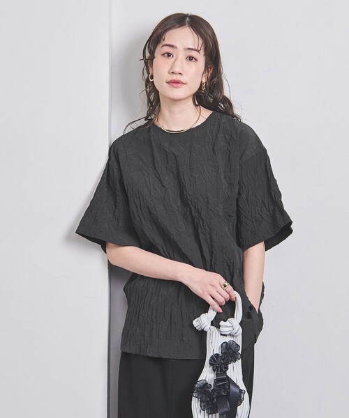 UNITED ARROWS（ユナイテッドアローズ）の「ワッシャー ビッグT ブラウス（シャツ/ブラウス・レディース・ブラック/パープル/ホワイト・38/36）」の17枚目の写真