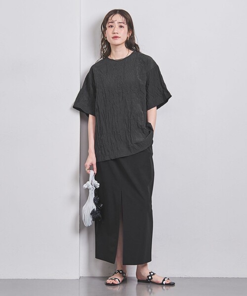 UNITED ARROWS（ユナイテッドアローズ）の「ワッシャー ビッグT ブラウス（シャツ/ブラウス・レディース・ブラック/パープル/ホワイト・38/36）」の19枚目の写真