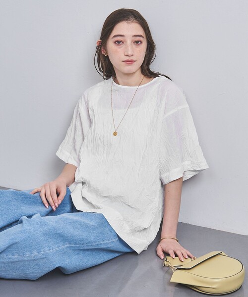 UNITED ARROWS（ユナイテッドアローズ）の「ワッシャー ビッグT ブラウス（シャツ/ブラウス・レディース・ブラック/パープル/ホワイト・38/36）」の20枚目の写真