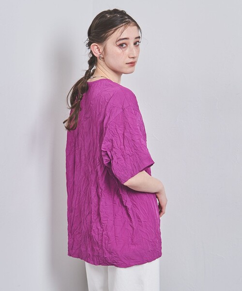 UNITED ARROWS（ユナイテッドアローズ）の「ワッシャー ビッグT ブラウス（シャツ/ブラウス・レディース・ブラック/パープル/ホワイト・38/36）」の12枚目の写真