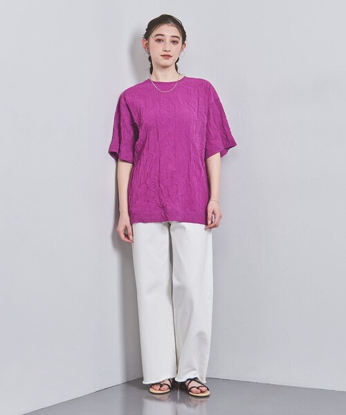 UNITED ARROWS（ユナイテッドアローズ）の「ワッシャー ビッグT ブラウス（シャツ/ブラウス・レディース・ブラック/パープル/ホワイト・38/36）」の13枚目の写真