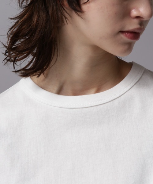 AVIREX（アヴィレックス）の「HEM LOGO PRINT T-SHIRT/ヘムロゴプリントTシャツ（Tシャツ/カットソー・レディース・ネイビー/ホワイト/ターコイズブルー・FREE）」の9枚目の写真