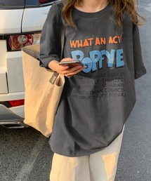 ロゴTシャツ レディース半袖ゆるtシャツ