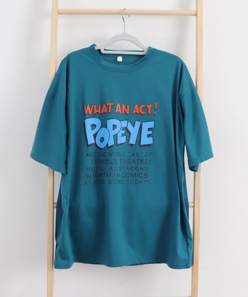 Miniministore(ミニミニストア)の「ロゴTシャツ レディース半袖ゆるtシャツ(Tシャツ/カットソー・レディース・チャコールグレー/ホワイト/ブルーグリーン・FREE)」の20枚目の写真