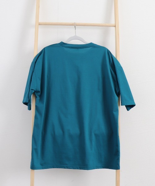 Miniministore(ミニミニストア)の「ロゴTシャツ レディース半袖ゆるtシャツ(Tシャツ/カットソー・レディース・チャコールグレー/ホワイト/ブルーグリーン・FREE)」の21枚目の写真