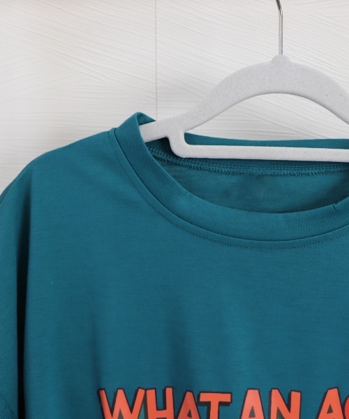 Miniministore(ミニミニストア)の「ロゴTシャツ レディース半袖ゆるtシャツ(Tシャツ/カットソー・レディース・チャコールグレー/ホワイト/ブルーグリーン・FREE)」の22枚目の写真