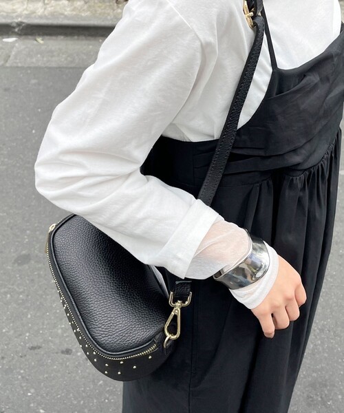 fredy emue（フレディエミュ）の「シアーレイヤードロンT（Tシャツ/カットソー・レディース・チャコールグレー/サックスブルー/オフホワイト・38）」の9枚目の写真