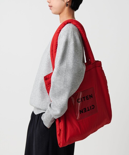 レッド GGロゴ トートバッグ CITEN＞パデッド クリア ロゴ トートバッグ（トートバッグ