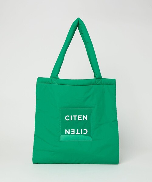 CITEN(シテン)の「<CITEN>パデッド クリア ロゴ トートバッグ(トートバッグ・レディース・ホワイト/オレンジ/グレー/ブラック/オリーブ/ワインレッド/シルバー/ライトグレー/ライトブルー/コバルトブルー/イエロー/レッド/ケリーグリーン/ライトピンク・FREE)」の16枚目の写真