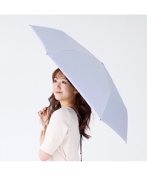 nifty colors(ニフティーカラーズ)の「【KATHARINE ROSS】nifty colors SORANI. 完全遮光 晴雨兼用 パステルカラーカーボン軽量ミニ 日傘(折りたたみ傘・レディース・ベージュ/ライトグリーン/ライトグレー/ブラック/アイボリー/ライトピンク・MEDIUM)」の16枚目の写真