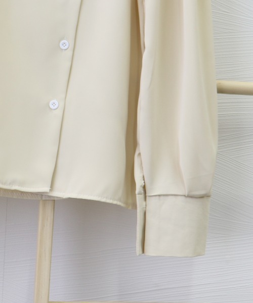 Miniministore(ミニミニストア)の「オフィスカジュアル トップス レディース(シャツ/ブラウス・レディース・ブルーグレー/アイボリー・L/S/M)」の13枚目の写真