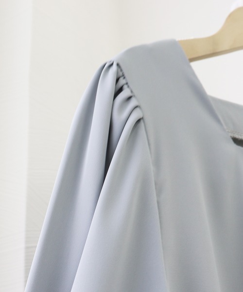Miniministore(ミニミニストア)の「オフィスカジュアル トップス レディース(シャツ/ブラウス・レディース・ブルーグレー/アイボリー・L/S/M)」の14枚目の写真