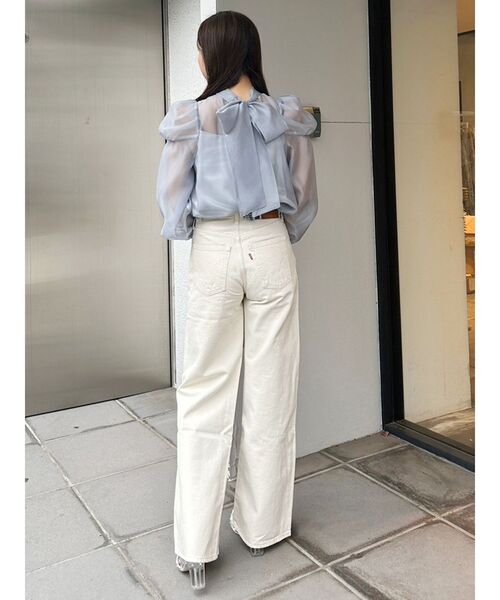 Levi's（リーバイス）の「Levis RIBCAGE WIDE LEG（デニムパンツ・レディース・オフホワイト/インディゴブルー/ブルー・25inch/26inch）」の8枚目の写真