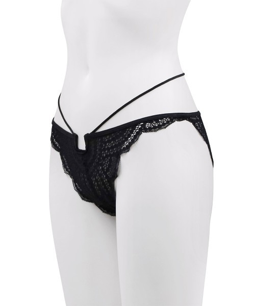 ANNEBRA(アンブラ)の「You ストリングデザインレースショーツ(ショーツ・レディース・ライトブルー/ブラック・M/L/XL)」の5枚目の写真
