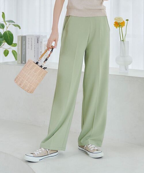 健康パンツ 23AW＊Wings掲載＊【ウォッシャブル】ウールミルドセミワイド
