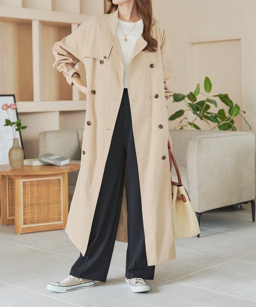 KOBE LETTUCE（コウベレタス）の「低身長/高身長向けサイズあり イージーケアセンタープレス美脚ジャージーワイドパンツ（その他パンツ・レディース・ホワイト/ブラック/グレー/ピンク/ライトグリーン/ベージュ/カーキ/ブラウン系/ブラウン/アイボリー系/ネイビー・M/L/PM/PL/TM/TL）」の13枚目の写真