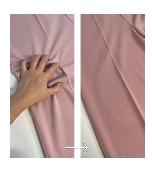 KOBE LETTUCE（コウベレタス）の「低身長/高身長向けサイズあり イージーケアセンタープレス美脚ジャージーワイドパンツ（その他パンツ・レディース・ホワイト/ブラック/グレー/ピンク/ライトグリーン/ベージュ/カーキ/ブラウン系/ブラウン/アイボリー系/ネイビー・M/L/PM/PL/TM/TL）」の22枚目の写真