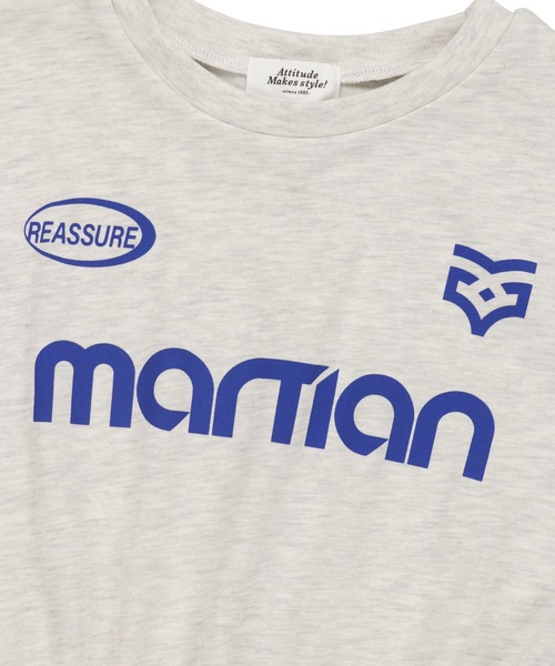 SPINNS（スピンズ）の「≪再入荷!!≫MARTIANロゴ 半袖ショート丈シャーリングTシャツ ゲームシャツ（Tシャツ/カットソー・レディース・ブラック/オフホワイト/ネイビー/オートミール/ブラウン・ONESIZE）」の17枚目の写真
