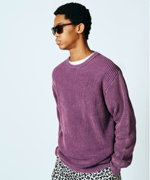 SUNNY SPORTS | SUNNY SPORTS / サニースポーツ LOW GUAGE CREW SWEATER ローゲージ ブリーチ加工 クルーセーター(ニット/セーター)