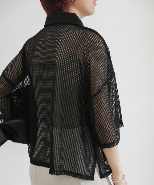 セール】【ZOZO限定】メッシュカットポロトップス（ポロシャツ