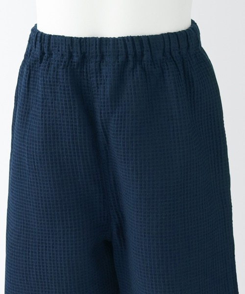 無印良品（ムジルシリョウヒン）の「ベビー　リヨセル混　ワッフル織　甚平（ルームウェア/パジャマ・キッズ・ネイビー・100-110/80-90）」の6枚目の写真