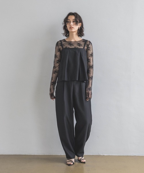 A part by（アパートバイ）の「シアーレースプルオーバー_長袖/（Tシャツ/カットソー・レディース・ブラック/オフホワイト/ブルー系その他4・FREE）」の10枚目の写真