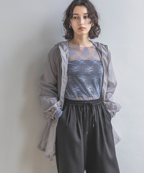 A part by（アパートバイ）の「シアーレースプルオーバー_長袖/（Tシャツ/カットソー・レディース・ブラック/オフホワイト/ブルー系その他4・FREE）」の14枚目の写真