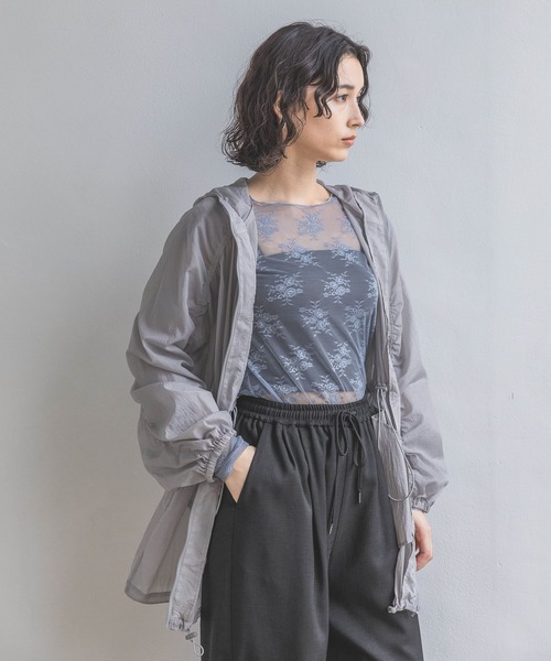 A part by（アパートバイ）の「シアーレースプルオーバー_長袖/（Tシャツ/カットソー・レディース・ブラック/オフホワイト/ブルー系その他4・FREE）」の15枚目の写真